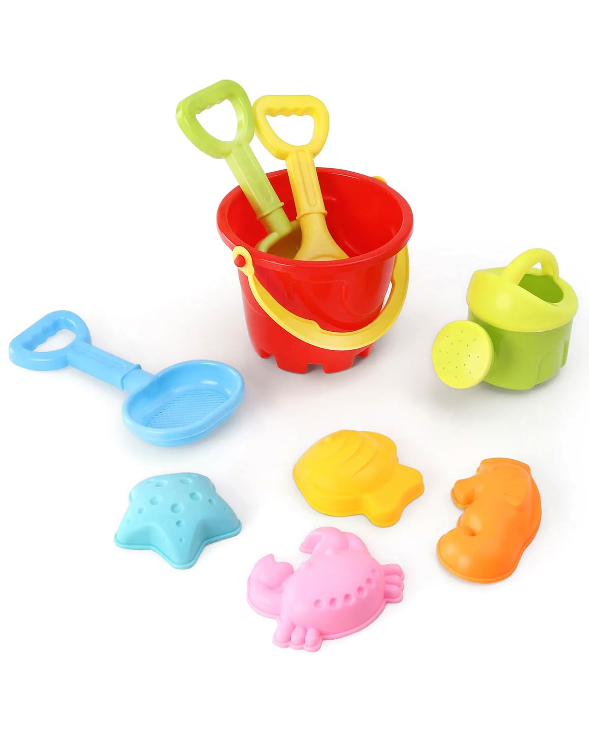 Play Nation Premium 9 Pieces Beach Playset for Kids with Bucket, Shovels & Molds, Sand Game Castle Building Beach Tool Kit for Boys & Girls, Best Birthday & Return Gift, BIS Certified, 3+ Years-image-34