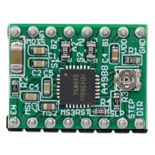 DEWOTHV A4988 Stepper Motor Driver Module DC 3.3-5 V 3D-Druckerzubehör mit Kühlkörper Überhitzungsschutz und UVLO für Arduino für Raspberry Pi (2er-Pack)