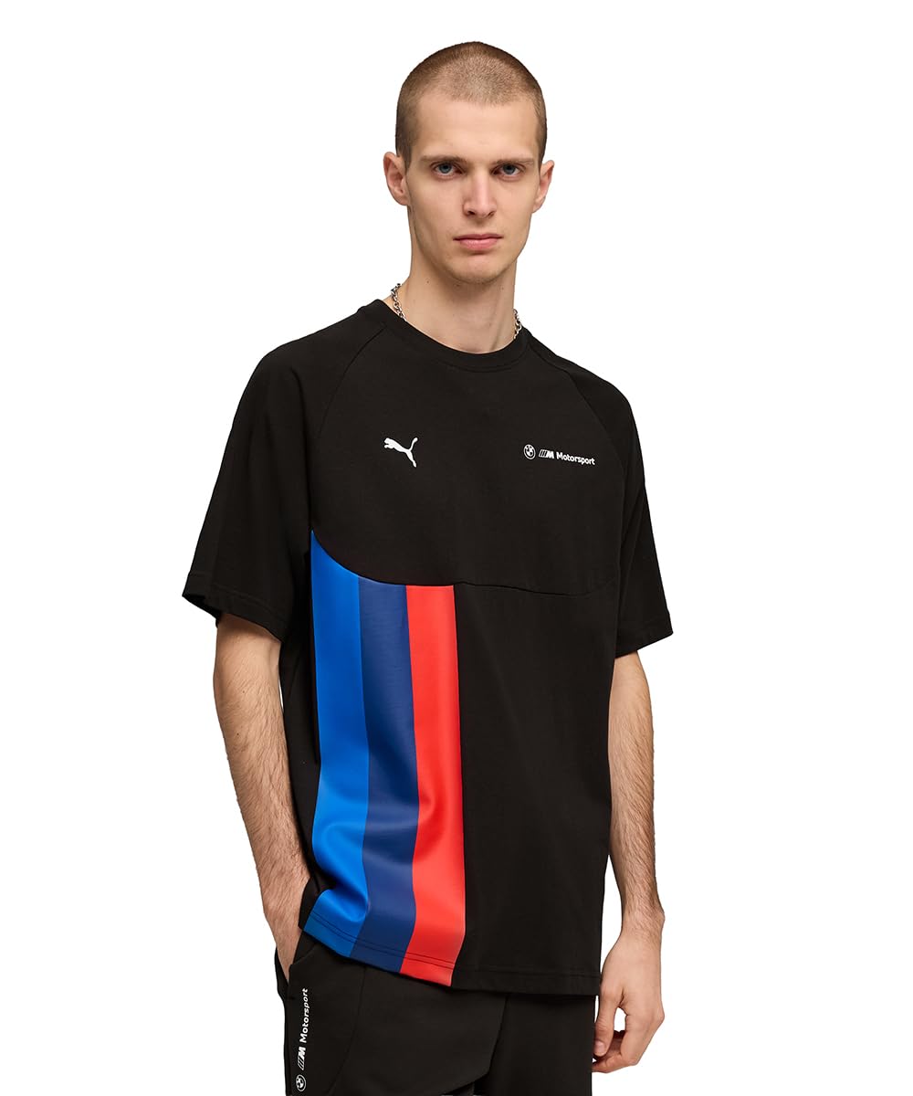 | BMW M Motorsport TECH-X Men's Colorblock Stripes Tee | Black | XS