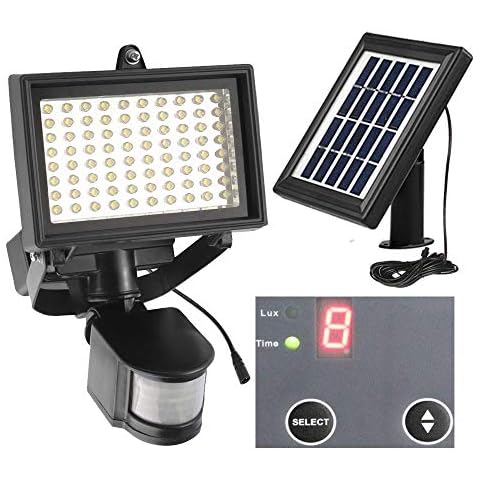 SUNLONG Solar Motion Sensor Light Outdoor Solar Wall Light Waterproof Solar Security Light PIR Sensor Solar Lights for Front Door Patio Deck Pathway (Natural White) Cover