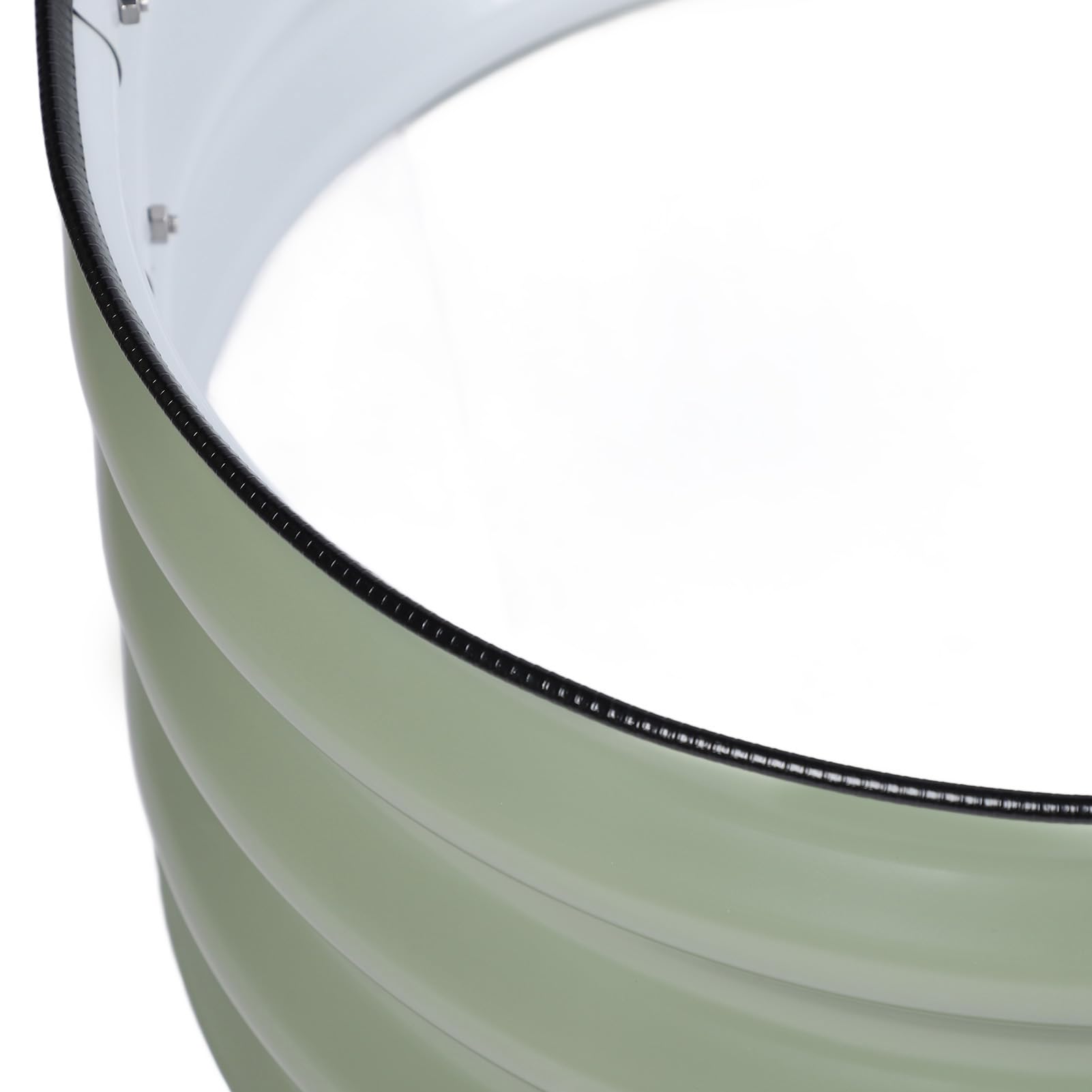 Kit Letto da Giardino Rialzato, Fioriera Rialzata in Metallo Resistente con Bordi Arrotondati Fai da Te Facile da Installare Spessore Maggiore per le Piante (Verde chiaro)