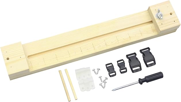 Wooden Paracord Jig Bracelet Maker Parachute Cord Wristband Knitting Tool 13.8 x 2.4 inch
