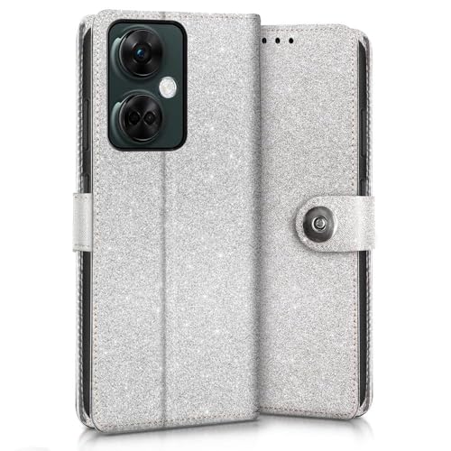 Image of WOW IMAGINE Shock Proof Flip Cover Back Case for 1+ OnePlus Nord CE 3 5G (Magnetic Button Flip Case | Wallet Pockets & Stand | Leather Finish | Shimmer)