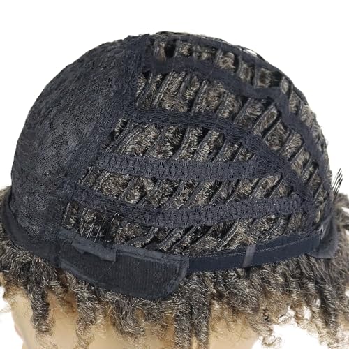 Gnimegil FBA-KDNW892-3 Ombre Blonde Dreadlock Wig Male Short Braided Wigs Fake Dreads Men Guys Wig Natural Afro Synthetic Hair Braids Short Braid Wig thumb #6