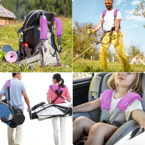 Image of ZINZ 2-Pack Universal Shoulder Pad with Ultra Thick Cushion for Bag Luggage Bag Crossbody, Plus Long & Anti-Slip & Breathable,Purple