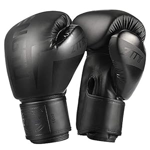 Boxing Gloves Kickboxing Muay Thai Punching Bag MMA Pro Grade Sparring Training Fight Gloves for Men & Women (Black, 10oz)
