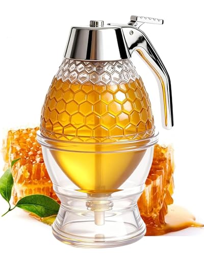 Ceeyoll Dispensador De Miel, Capacidad De 200 Ml A Prueba De Goteo Fácil De Operar Resistente Y Duradero Fácil De Limpiar Adecuado Para Almacenar Miel Jarabe De Arce Leche Condensada Etc