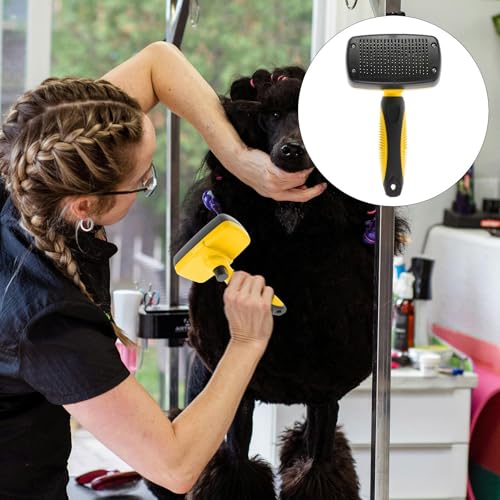 Cepillo autolimpiante para gatos y perros que elimina nudos sin tirones con mango comodo 6