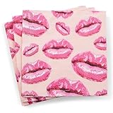 MACKENZIE-CHILDS Dinner Paper Napkins, Stylish Paper Dinner Napkins, Kiss Me