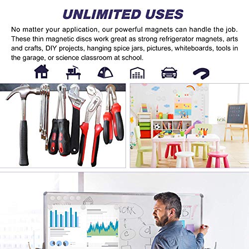 E Bavite Super Strong Neodymium Disc Magnets With Double Sided Adhesive, Powerful Permanent Rare Earth Magnets, 1.26 Inch D X 1/8 Inch H 2 Packs, 30X3 2P #TOP3