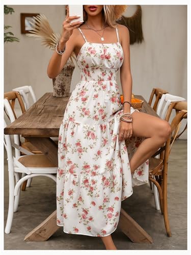 Image of BEAUDRM Women's Summer Maxi Dresses Boho Dresses Beach Vacation Sundresses | Fall Wedding Guest Dress, Summer Dresses for Women, Vacation Summer Outfits, Flowy Dresses