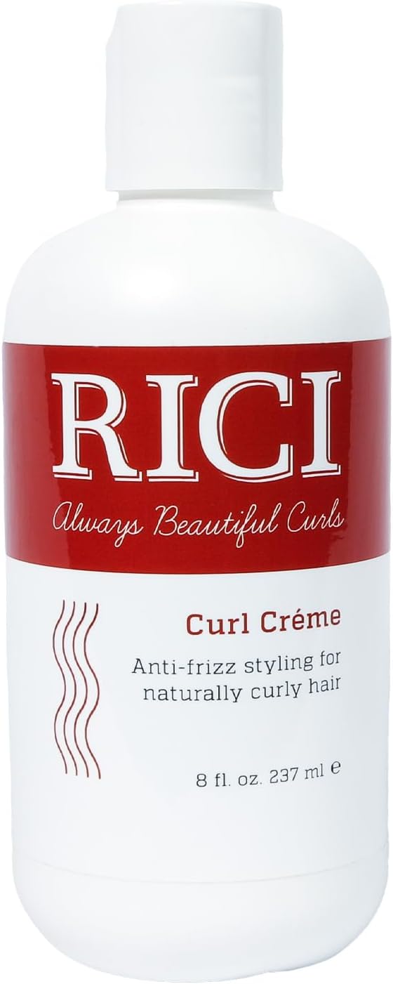 RICI Curl Creme - Anti-Frizz Styling Cream for Naturally Curly Hair (8 fl oz)