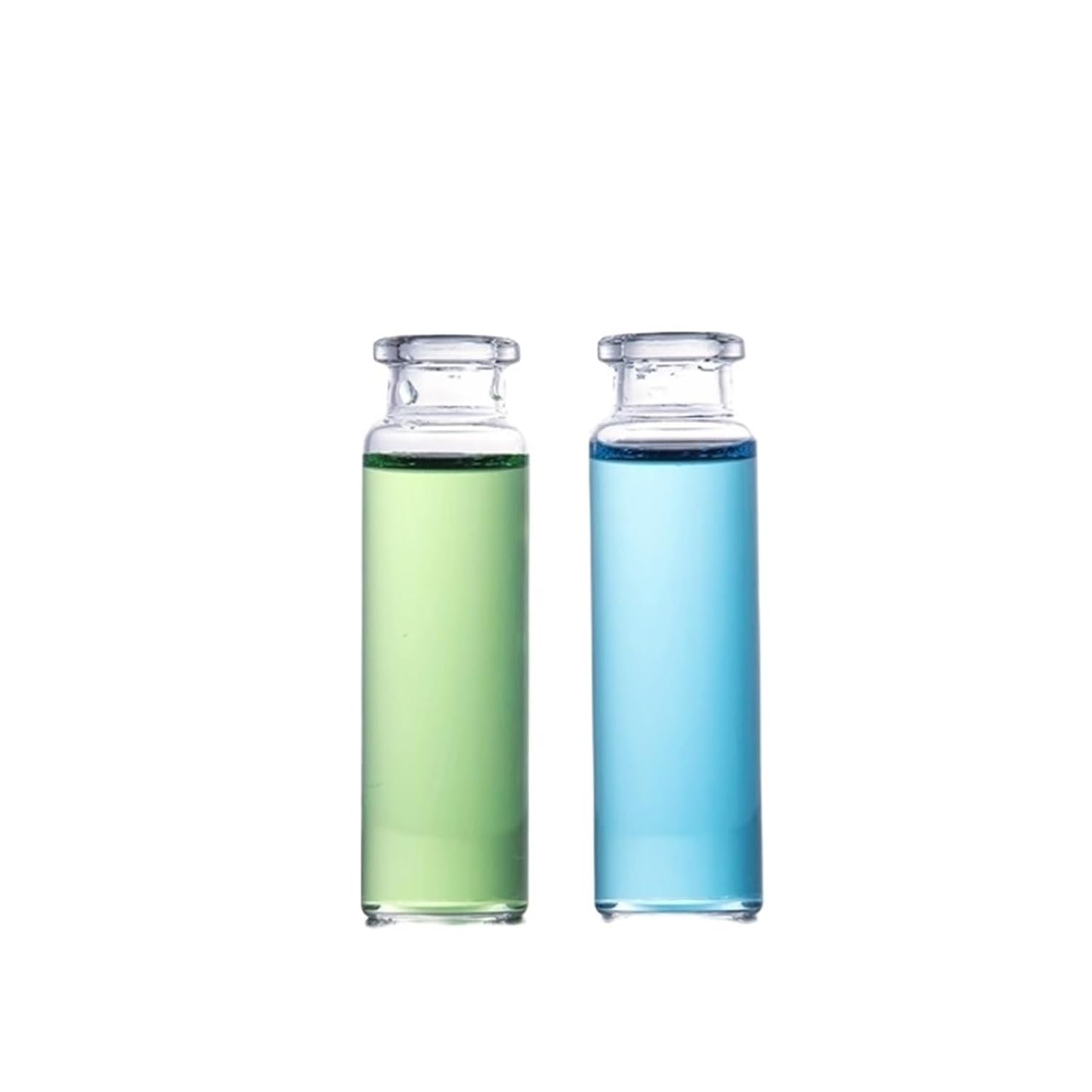 Laboratory Transparent Crimping top headspace Bottle Crimping Chromatography Bottle 20 mL Flat Bottomed Aluminum Cap, with 10 Sets of Silicone/PTFE membranes
