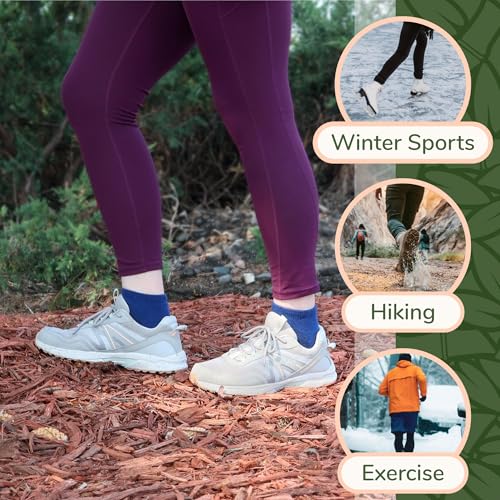 BambooMN Unisex Men and Women's Rayon from Bamboo Wool Blend Athletic Quarter Socks for Home, Travel, Work and Sport, 4 Pairs 6