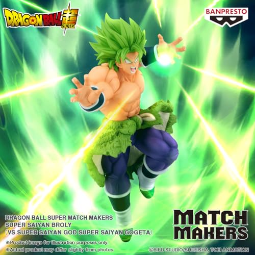 Banpresto - Dragon Ball Super - Super Saiyan Broly (vs Super Saiyan God Super Saiyan Gogeta), Bandai Spirits Match Makers Figure, Mehrfarbig - Image 3