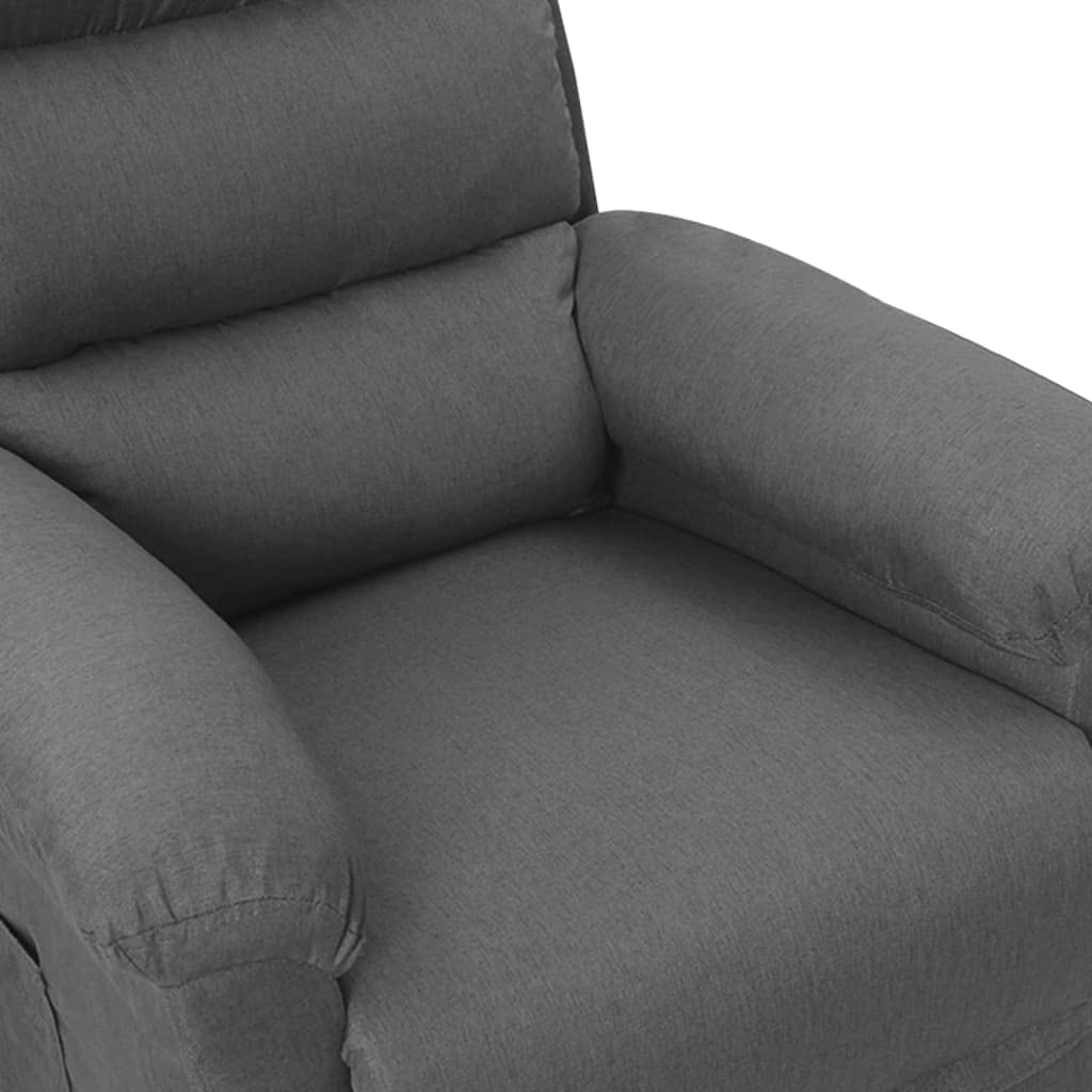 vidaXL Sillón Reclinable Silla Sofá Asiento Butaca Orejero Reposapiés Ajustable Sala de Estar Salón Oficina Muebles de Tela Gris Claro