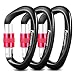 Domum 25kN Locking Climbing Carabiner Clip Holds 4457lbs with Screw Gate EN12275 Certified for Mountain Rock Climbing & Hammock Used for Exploring Rappelling (3-Pack)