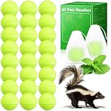 24 Pack Natural Peppermint Oil Raccoon Repellent Outdoor, Skunk Repellent for Yard Attic Garden House Shed Indoor Outdoor, | Long-Lasting Protection | Pet and Human Safe
