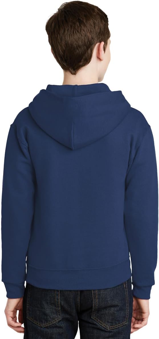 Outerstuff New York Rangers Youth Boys Team Primary Logo Pullover Fleece Hoodie - Image 2