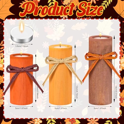 3-Pcs-Thanksgiving-Wood-Candle-Holders-Fall-Tea-Light-Candle-Holders-Pumpkin-Candles-Fall-Table-Centerpieces-Thanksgiving-Table-Decorations-for-Autumn-Harvest-Home-Decor 3 Pcs Thanksgiving Wood Candle Holders Fall Tea Light Candle Holders Pumpkin Candles Fall Table Centerpieces Thanksgiving Table Decorations for Autumn Harvest Home Decor