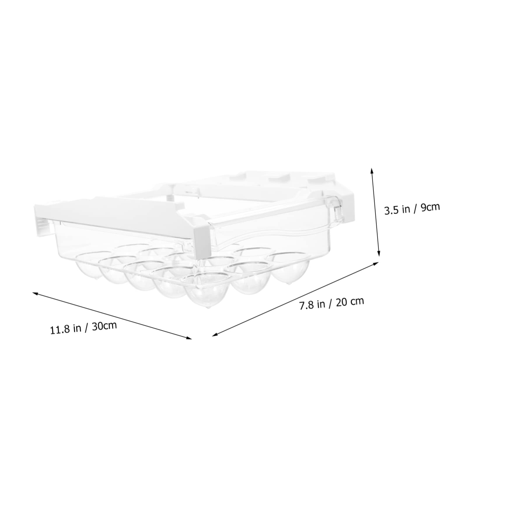 Bandeja organizadora de huevos para nevera, cajón portátil, contenedor de huevos con soporte para cocina, refrigerador, soporte para huevos con material ABS