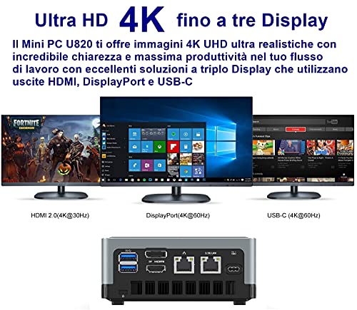 Mini-PC-Intel-Core-i5-8259U-16GB-RAM-512GB-PCIe-SSD-Graficos-Intel-Iris-Plus-655-Windows-10-Pro-Intel-WIFI6-AX200-BT-51-HDMIDPUSB-C-2X-RJ45-4X-USB-30-Factor-de-Forma-Pequena
