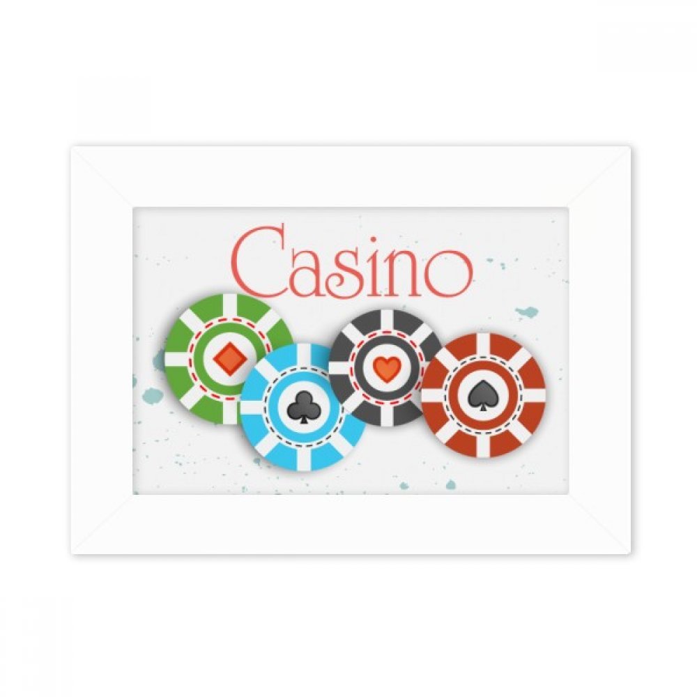 Marco de fotos casino 5x7 cuadro blanco de escritorio para salón