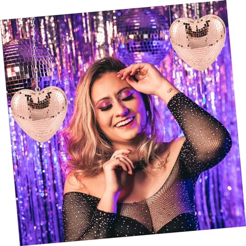 Cabilock Bola de Espejo Disco Colgante con Cadena para Decoración de Bodas y Fiestas miniatura 4