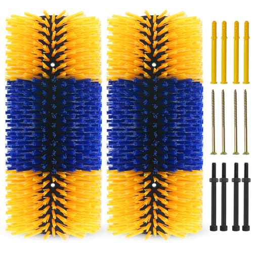 Livestock Scratching Brush Goat Scratcher Full Massage Grooming Brush with 8 Screws for Cattle Sheep Horses Pigs