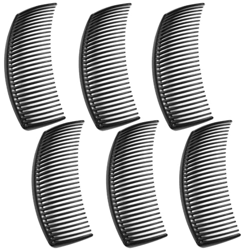 6 Peines French Twist de Plástico Negro miniatura 1