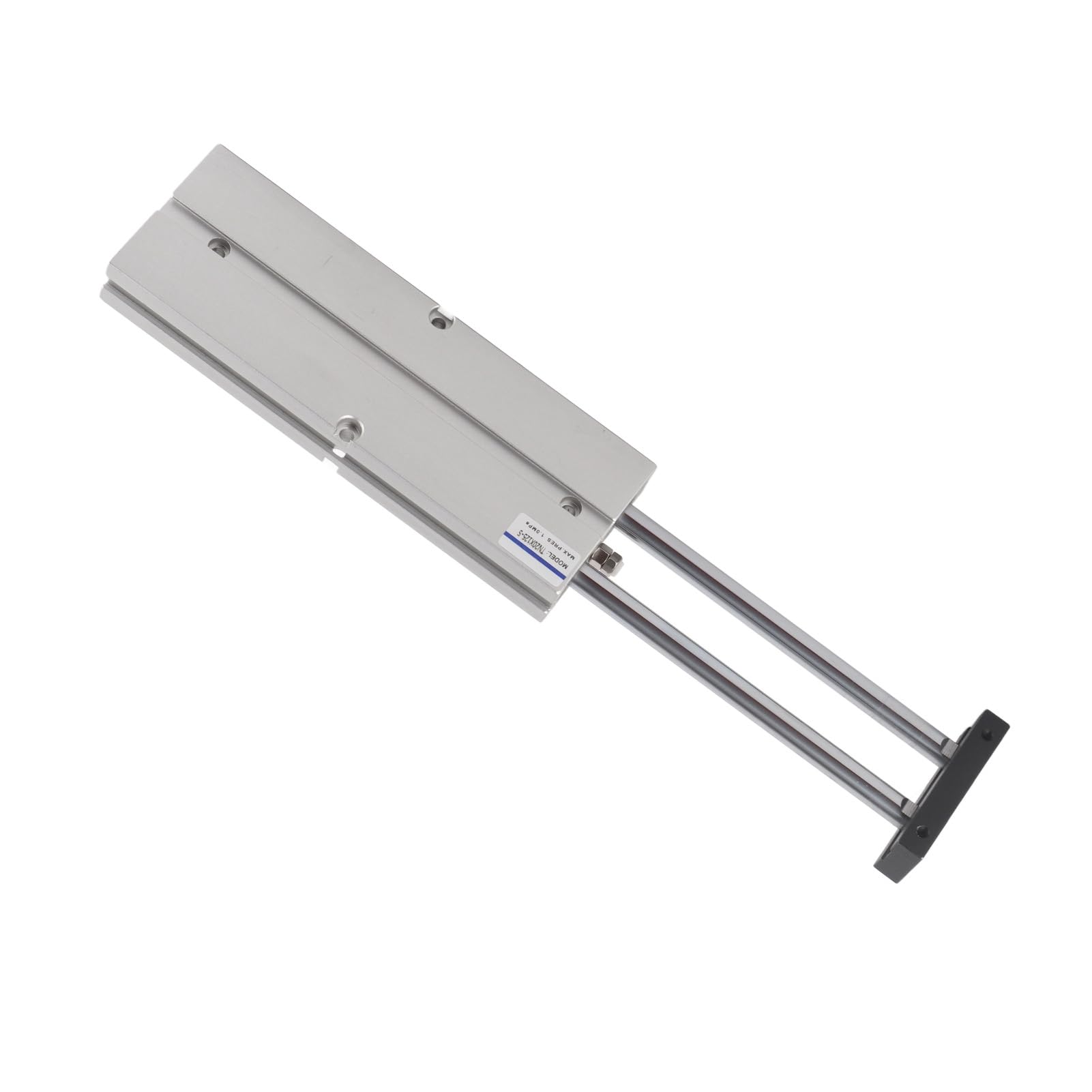 Double Acting Cylinder, Compact 125mm Stroke Good Sealing Rustproof High Strength Double Rod Cylinder Aluminum Alloy for Industrial Use