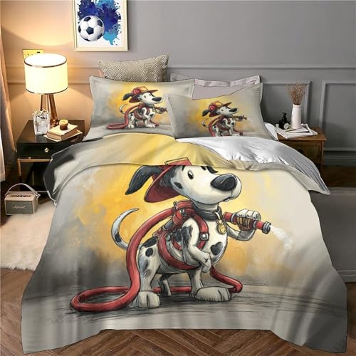 Housse de couette chien pompier hypoallergénique avec fermeture éclair - 6