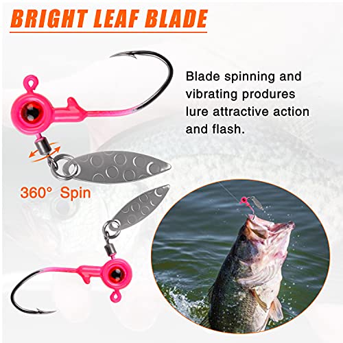 Têtes plombées de pêche leurre bar crappie avec hameçons - 3