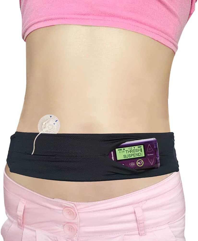 Hola Health Kids Diabetic Belt, T1D Children Insulin Pump Holder, Type 1 Diabetes Adjustable Waist Band Medical Devices Accessories for EpiPens, Girls, Boys