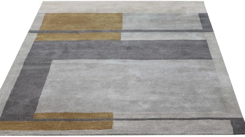 Handmade Wool Area Rug – Artistic Pattern, Soft & Plush Pile, Durable Hand-Tufted Carpet for Living Room, Bedroom & Home Décor