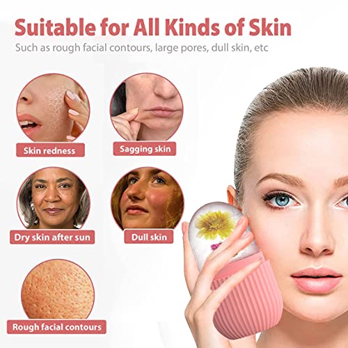 Image of Unisex Ice Roller For Face, Skin, Eye, Head, Upperlips, Massage For Women & Girls, Skin glowing facial massage leakproof roller (Pink color) Pack of 1, Durable Roller for dailyuse.