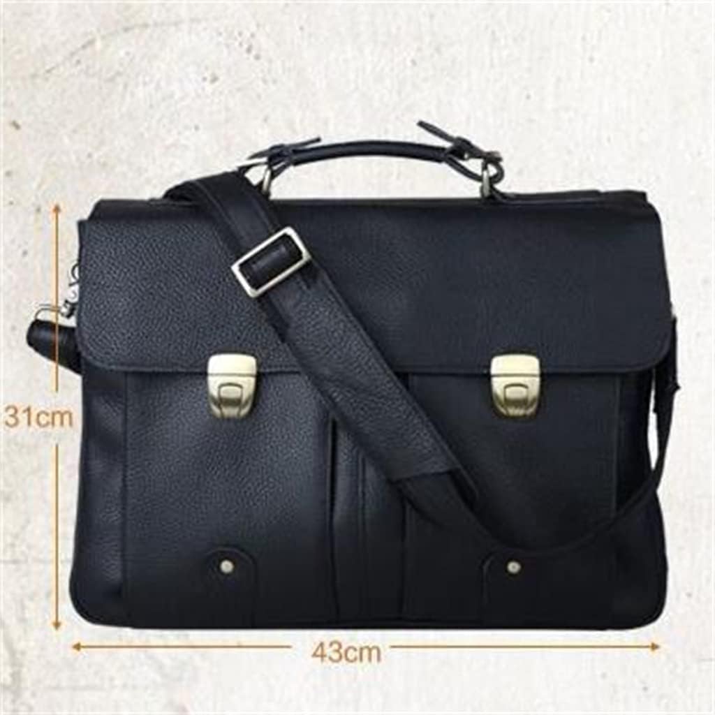 Genuine Leather Briefcase Men Business Bag Laptop Tote Male Office Handbag
