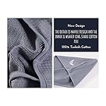 100% Turkish Cotton Hair Towel Wrap for Women,Non Microfiber,400-GSM(Grams per Square Metre),AntiFrizz,Hair Plop Waffle Towels for Curly,Long&Thick Hairs,Turban Head Wrap,1Pack10x26inc - Image 5