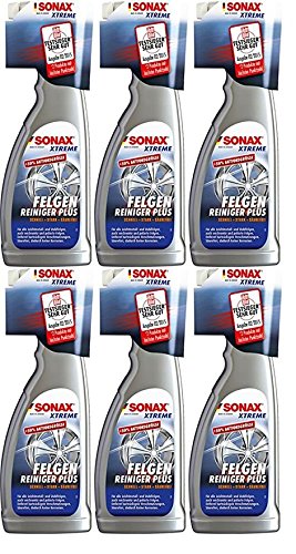 6x 750ml SONAX XTREME FELGENREINIGER PLUS SPEZIALREINIGER FELGE FELGEN REINIGER