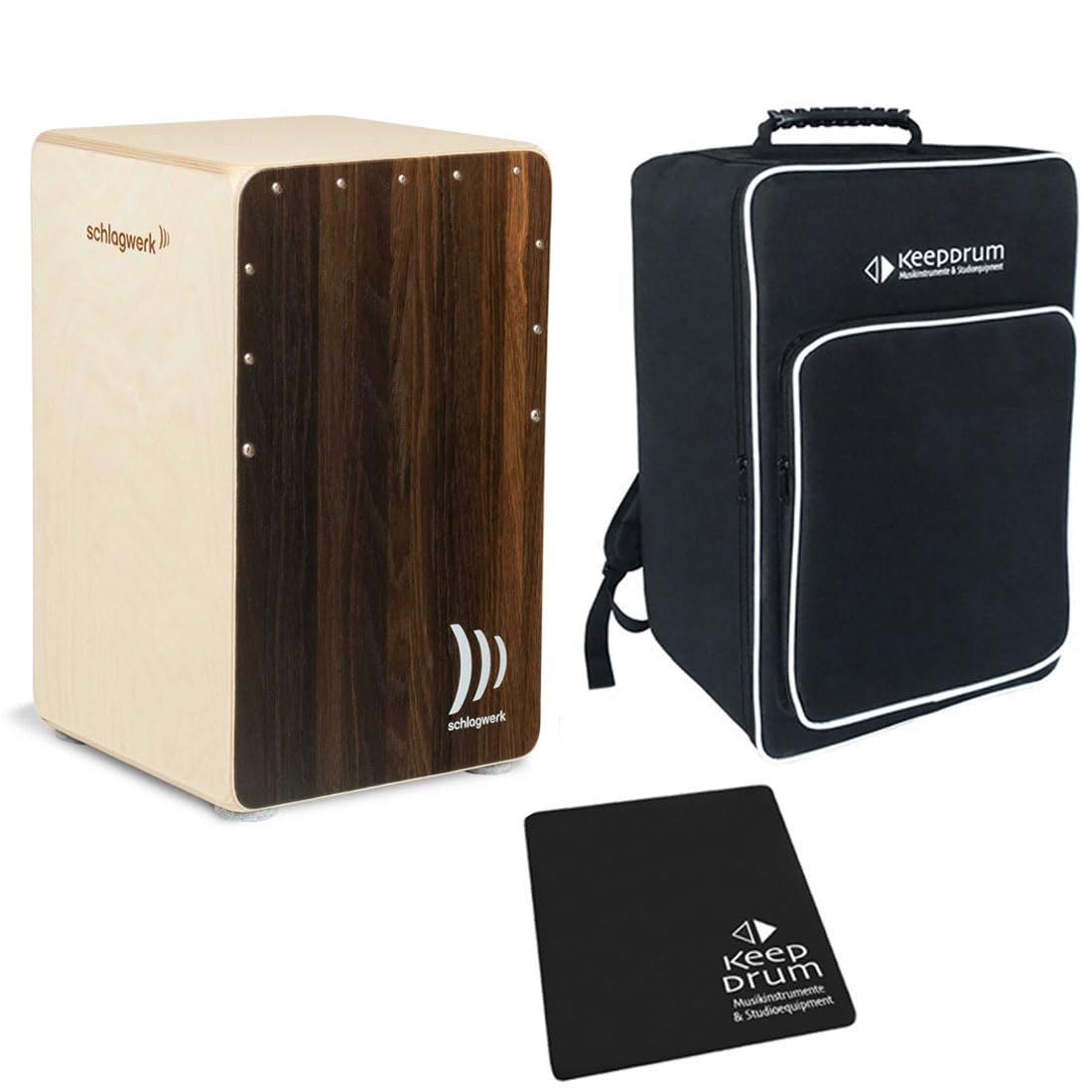 Schlagwerk Cajon + keepdrum Gig Bag + CP-01 Pad (CP 408 + Bag + Pad)