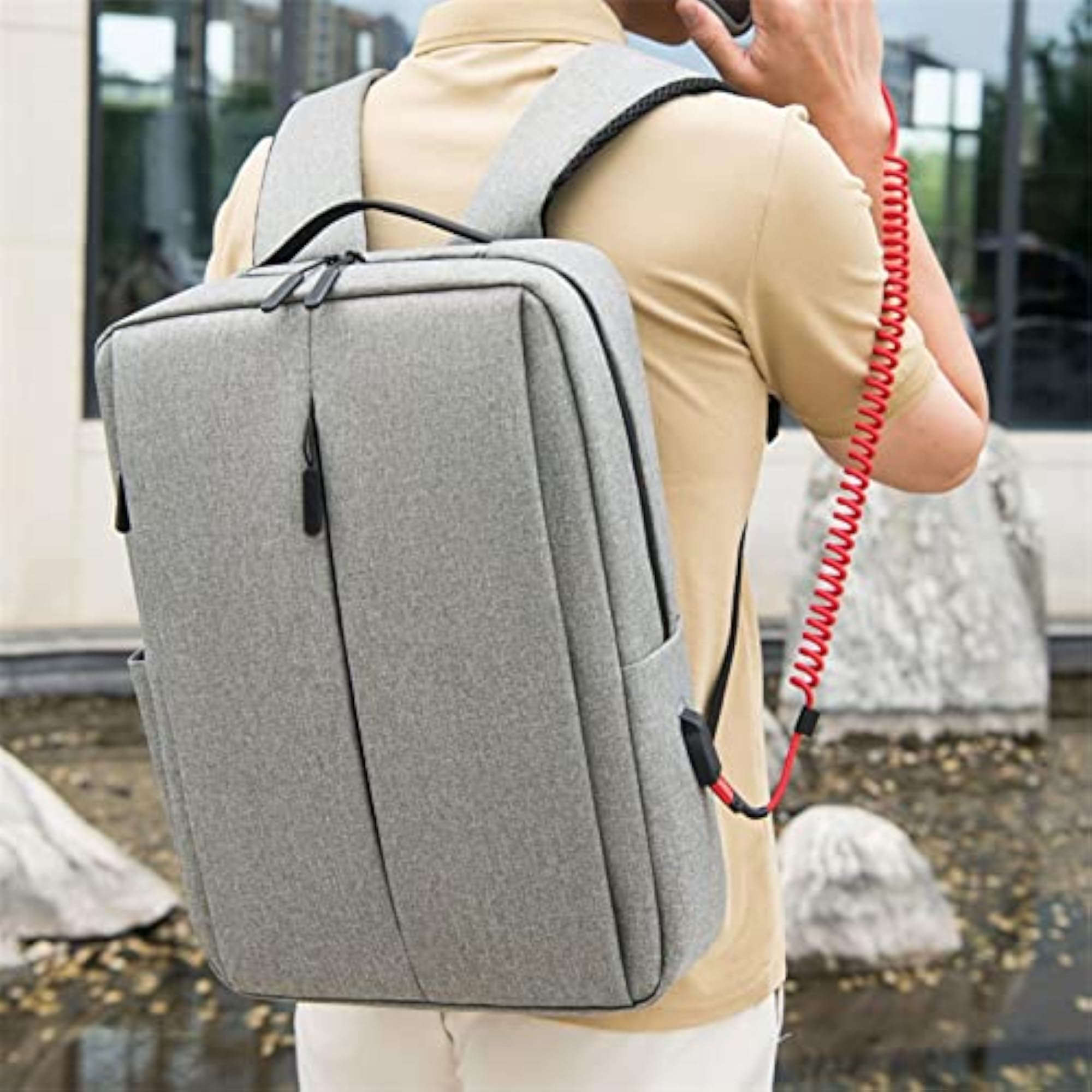 Men's Business Waterproof Laptop Backpack, Large Capacity