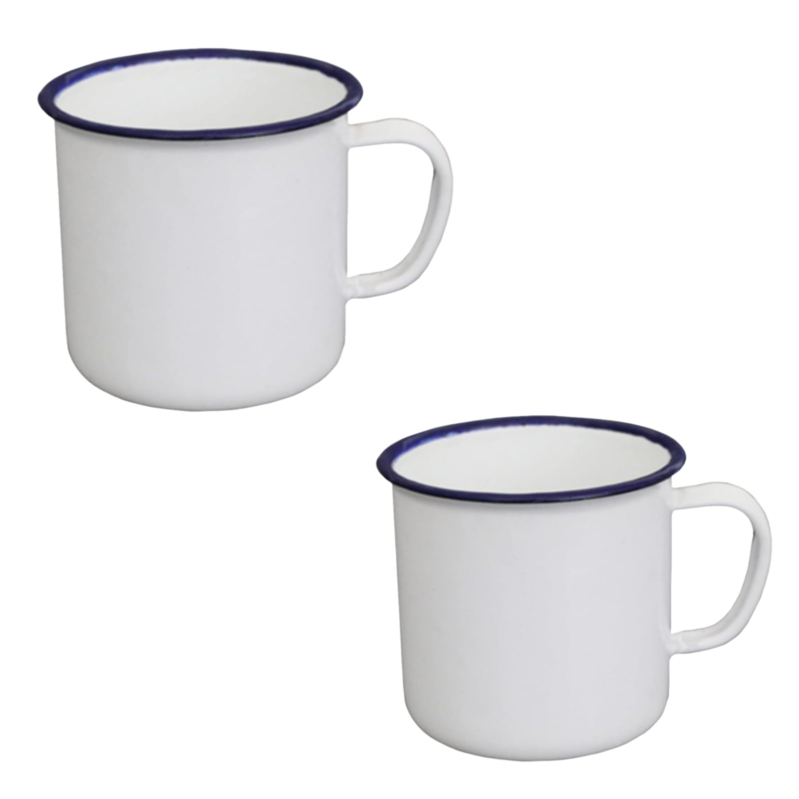 Tasses en émail blanc de 6 cm légères pour éviter la vaisselle cassée en voyage
