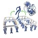 DoLessMore Foldable Plastic Hanging Dry Rack with 28 Clothespins - Space Saver Drier, Portable Drying for Travel