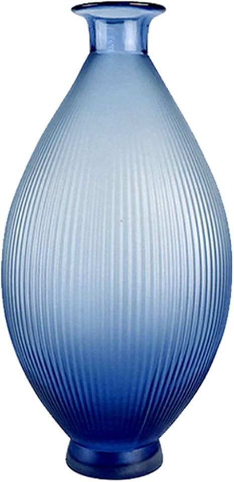 Amazon Co Jp 花瓶 室内花瓶 ブルーストライプクリスタルガラス花瓶リビングルームホテル花瓶大装飾花瓶 高さ 42cm 60cm サイズ 30 30 60cm 色 青 ホーム キッチン