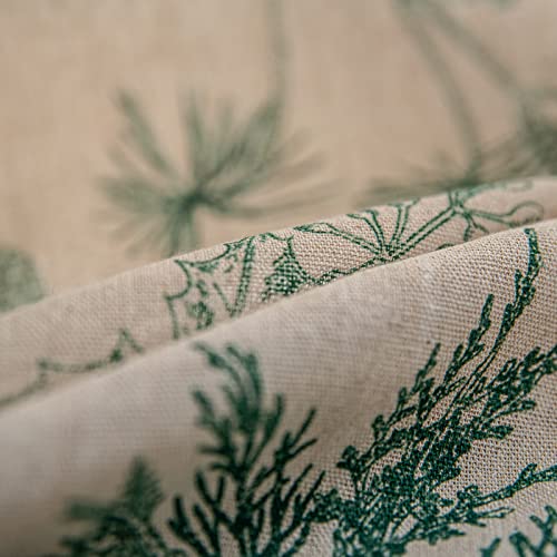 Miniatura 8 de Cortinas Bohemias Semitraslúcidas Florales De 96 Pulgadas De Largo, Paneles De Cortina De Lino Y Algodón Con Borlas, Estampado Botánico Verde, Bolsillo Para Barra, Cortina De Oscurecimiento De