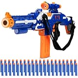 Electric Toy Foam Blasters for Kids - Automatic Soft Dart Launcher with Scope and Shoulder Strap - B