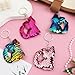 ISKYBOB Set of 4 Cute Cat Glitter Sequins Charm Keychain Bag Hanging Decoration Key Ring