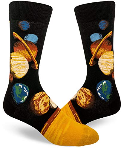 ModSocks Men's Solar System Crew Socks in Black