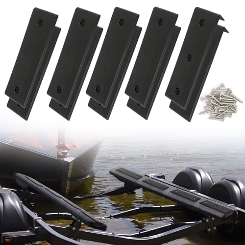 anpoole Boat Trailer Bunk Slides Heavy Duty Boat Bunk Slides Pads Easier Loading/Unloading with One-Man 3x10 Easy to Install 8+2