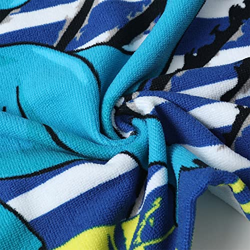 Athaelay Dinosaur Bath Towel For Toddler Boys, Pool Hooded Towel For Kids, Hooded Bath Beach Towel Poncho For Bath/Pool/Beach Swim Cover With Drawstring Bag (Blue Dinosuar (24X24 Inches)) #TOP3